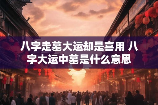 八字走墓大运却是喜用 八字大运中墓是什么意思