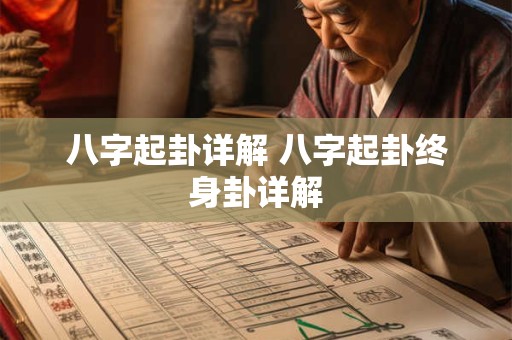 八字起卦详解 八字起卦终身卦详解