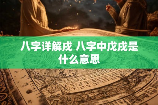 八字详解戌 八字中戊戌是什么意思 八字详解戌 八字中戊戌是什么意思