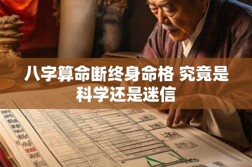 八字算命断终身命格 究竟是科学还是迷信