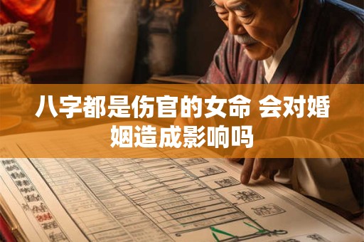 八字都是伤官的女命 会对婚姻造成影响吗