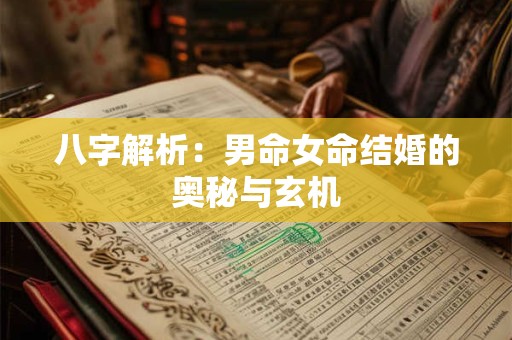 八字解析：男命女命结婚的奥秘与玄机