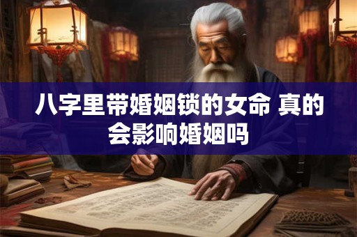 八字里带婚姻锁的女命 真的会影响婚姻吗 八字里带婚姻锁的女命 真的会影响婚姻吗