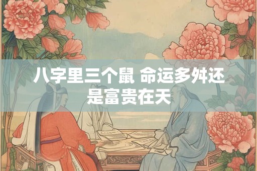 八字里三个鼠 命运多舛还是富贵在天