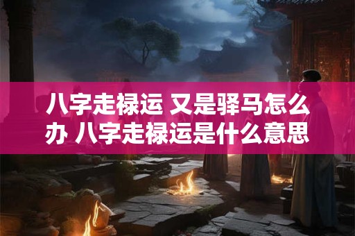 八字走禄运 又是驿马怎么办 八字走禄运是什么意思