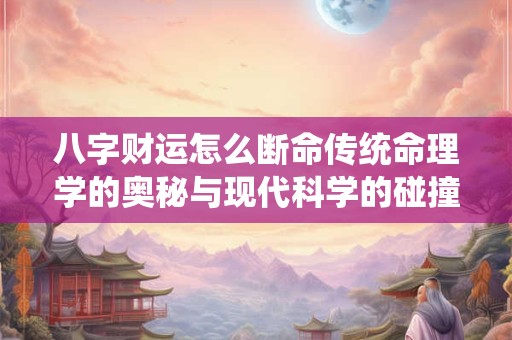 八字财运怎么断命传统命理学的奥秘与现代科学的碰撞