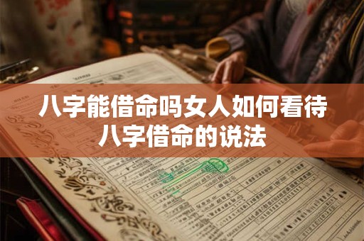 八字能借命吗女人如何看待八字借命的说法