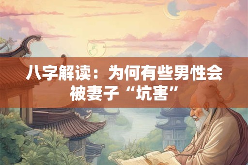 八字解读：为何有些男性会被妻子“坑害”