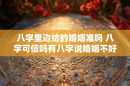 八字里边给的婚姻准吗 八字可信吗有八字说婚姻不好 依然过的很好的吗