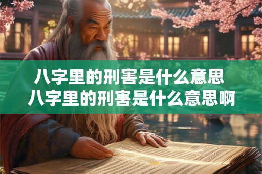 八字里的刑害是什么意思 八字里的刑害是什么意思啊