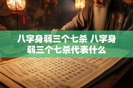 八字身弱三个七杀 八字身弱三个七杀代表什么 八字身弱三个七杀 八字身弱三个七杀代表什么