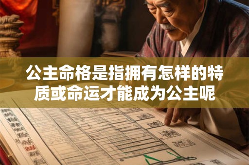 公主命格是指拥有怎样的特质或命运才能成为公主呢
