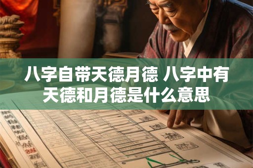 八字自带天德月德 八字中有天德和月德是什么意思