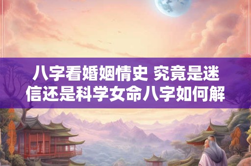八字看婚姻情史 究竟是迷信还是科学女命八字如何解读