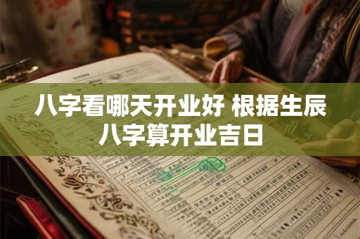 八字看哪天开业好 根据生辰八字算开业吉日
