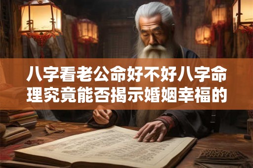 八字看老公命好不好八字命理究竟能否揭示婚姻幸福的密码