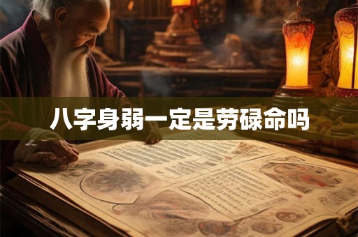 八字身弱一定是劳碌命吗