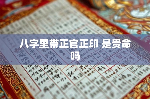 八字里带正官正印 是贵命吗