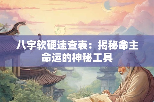 八字软硬速查表：揭秘命主命运的神秘工具