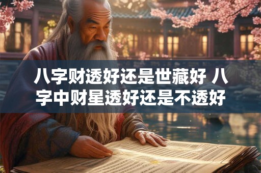 八字财透好还是世藏好 八字中财星透好还是不透好