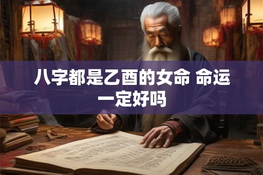 八字都是乙酉的女命 命运一定好吗