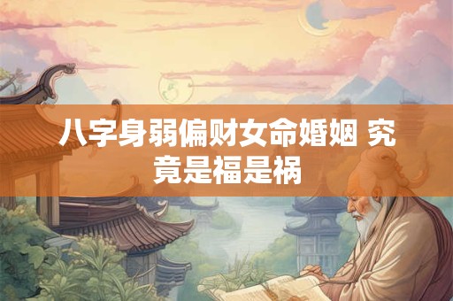 八字身弱偏财女命婚姻 究竟是福是祸