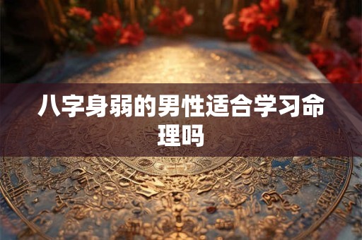 八字身弱的男性适合学习命理吗