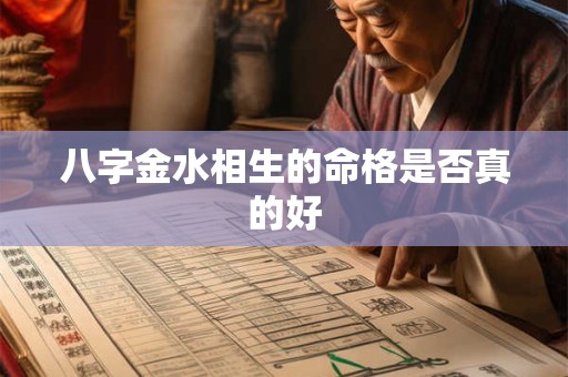 八字金水相生的命格是否真的好