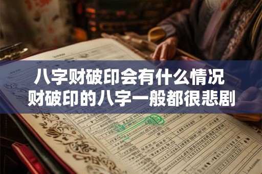 八字财破印会有什么情况 财破印的八字一般都很悲剧