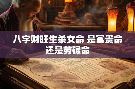 八字财旺生杀女命 是富贵命还是劳碌命