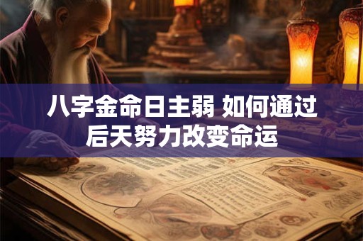 八字金命日主弱 如何通过后天努力改变命运