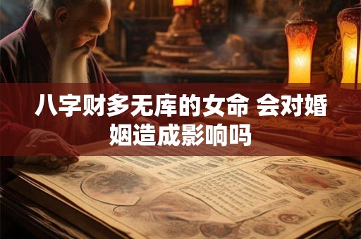 八字财多无库的女命 会对婚姻造成影响吗