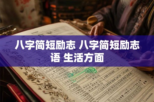 八字简短励志 八字简短励志语 生活方面