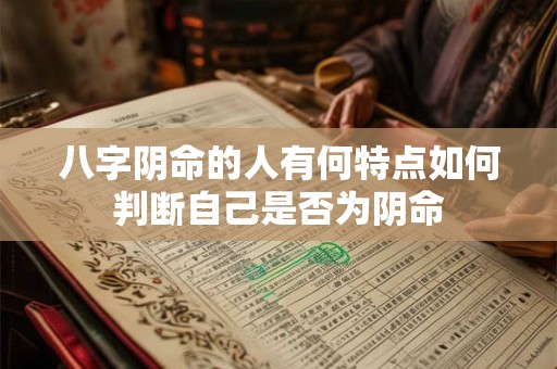 八字阴命的人有何特点如何判断自己是否为阴命