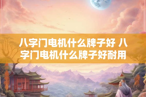 八字门电机什么牌子好 八字门电机什么牌子好耐用