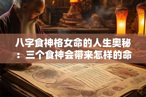 八字食神格女命的人生奥秘：三个食神会带来怎样的命运变数