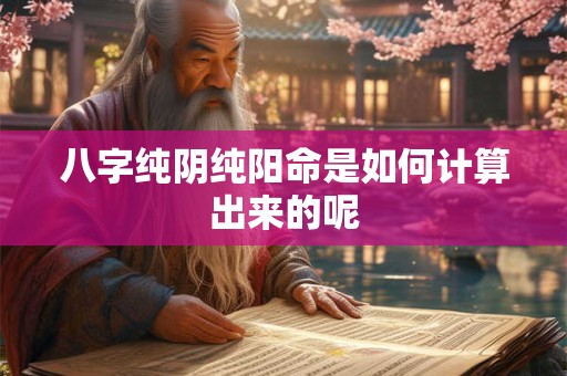 八字纯阴纯阳命是如何计算出来的呢
