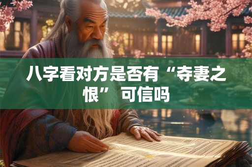 八字看对方是否有“夺妻之恨” 可信吗