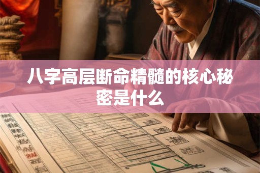 八字高层断命精髓的核心秘密是什么