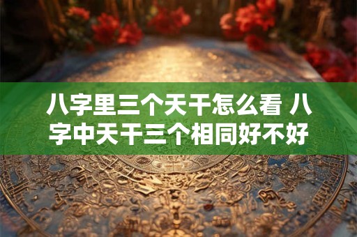 八字里三个天干怎么看 八字中天干三个相同好不好