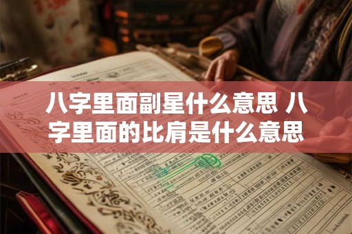 八字里面副星什么意思 八字里面的比肩是什么意思