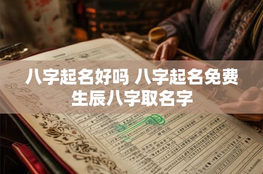 八字起名好吗 八字起名免费生辰八字取名字