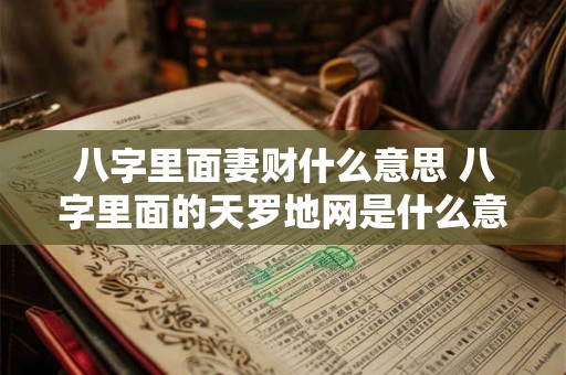 八字里面妻财什么意思 八字里面的天罗地网是什么意思