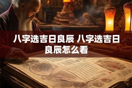 八字选吉日良辰 八字选吉日良辰怎么看