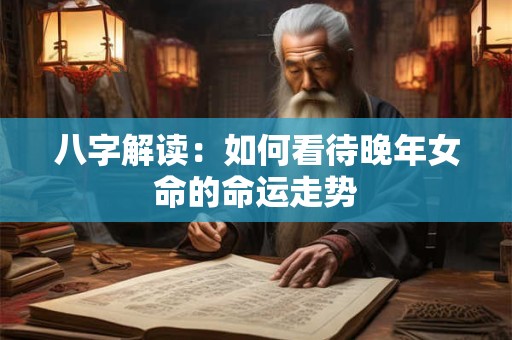 八字解读：如何看待晚年女命的命运走势