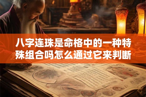 八字连珠是命格中的一种特殊组合吗怎么通过它来判断个人的命运呢
