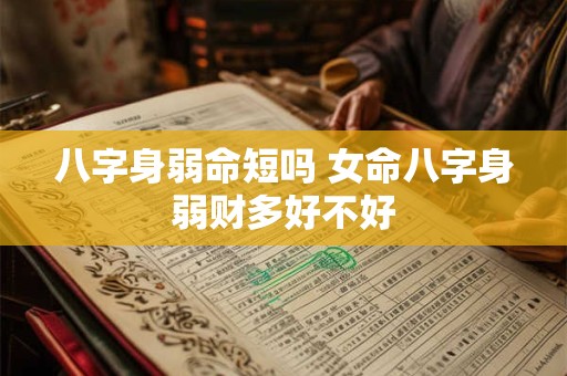 八字身弱命短吗 女命八字身弱财多好不好