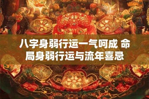 八字身弱行运一气呵成 命局身弱行运与流年喜忌