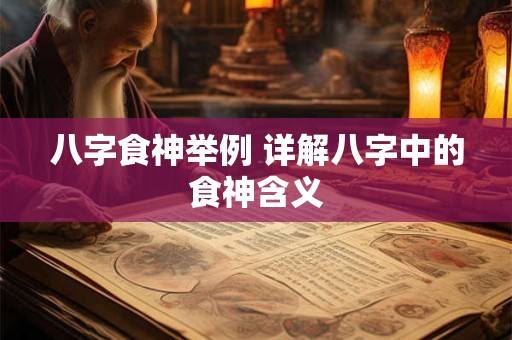 八字食神举例 详解八字中的食神含义