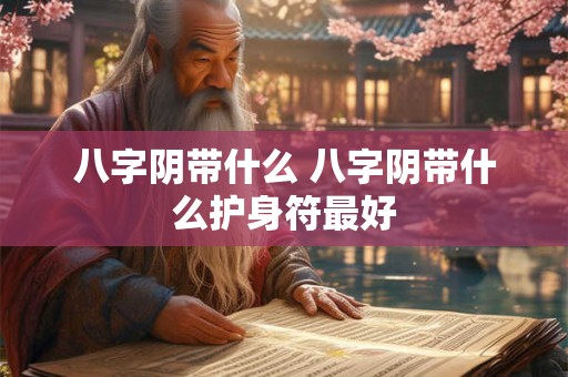 八字阴带什么 八字阴带什么护身符最好